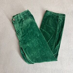 Gymboree Pants Kids Size 8 Green Velvet Straight Leg Holiday Dress Trousers